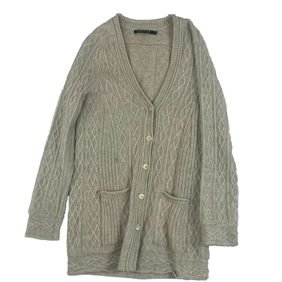 Peruvian Connection Cardigan Women's Size Small Tan Alpaca Sweater - Picture 1 of 8